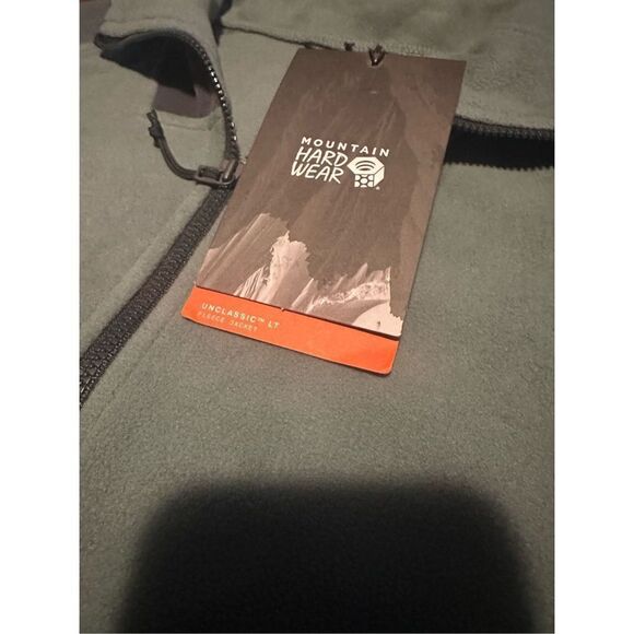 Mountain Hardware Women’s Unclassic LT Fleece Jacket Zip Up Green Gray New Sz M - Picture 5 of 12